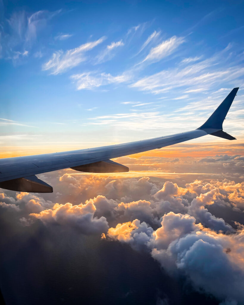 Southwest flight in the clouds