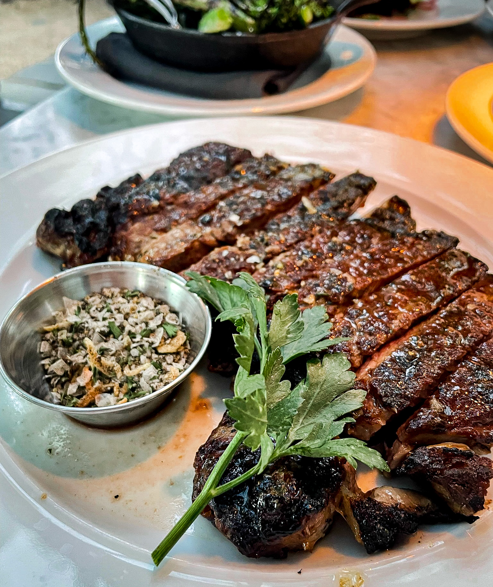 Ribeye steak from Restoration Hardware Restaurant in Yountville