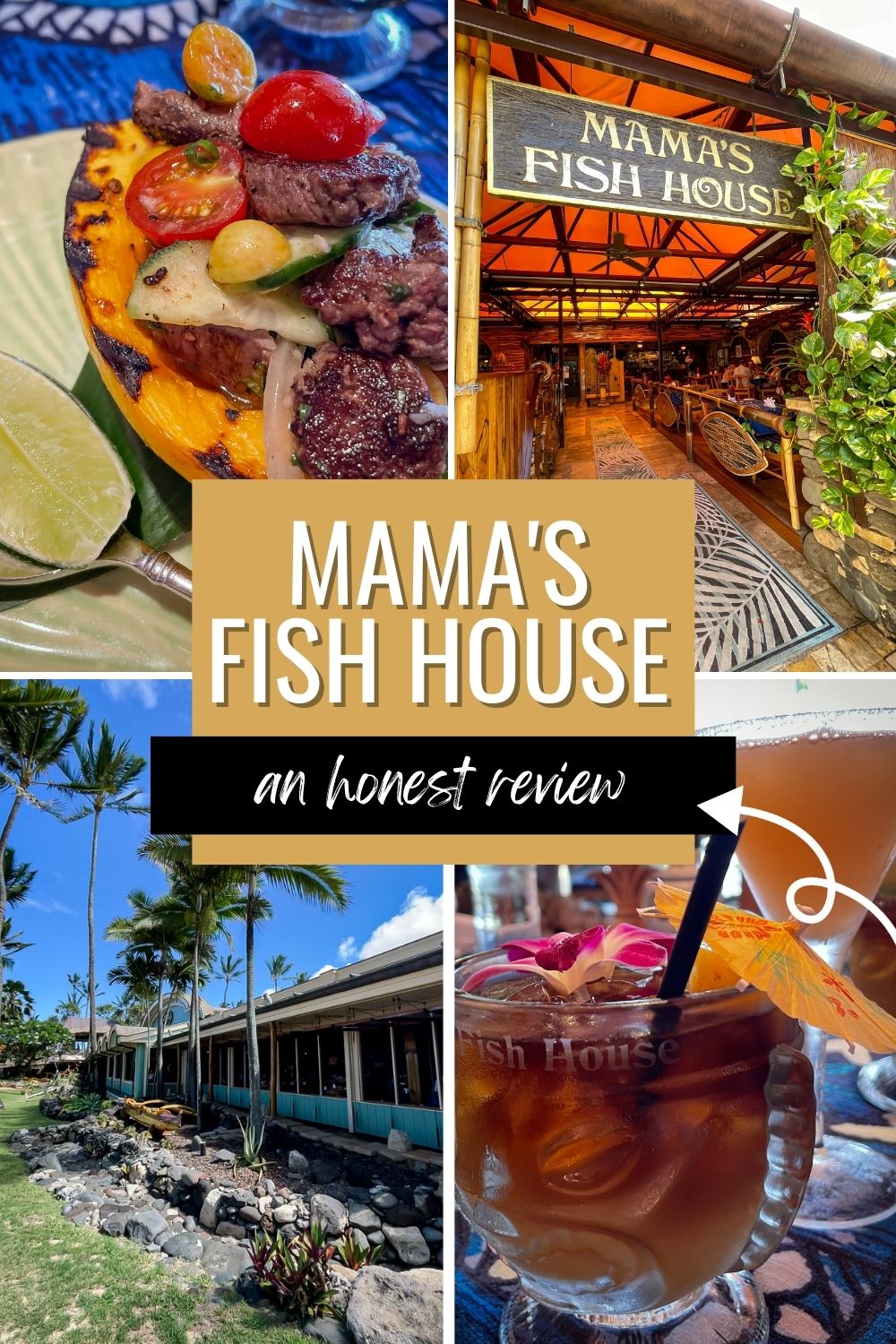 Pinterest pin image of Mama's Fish House, an Honest Review