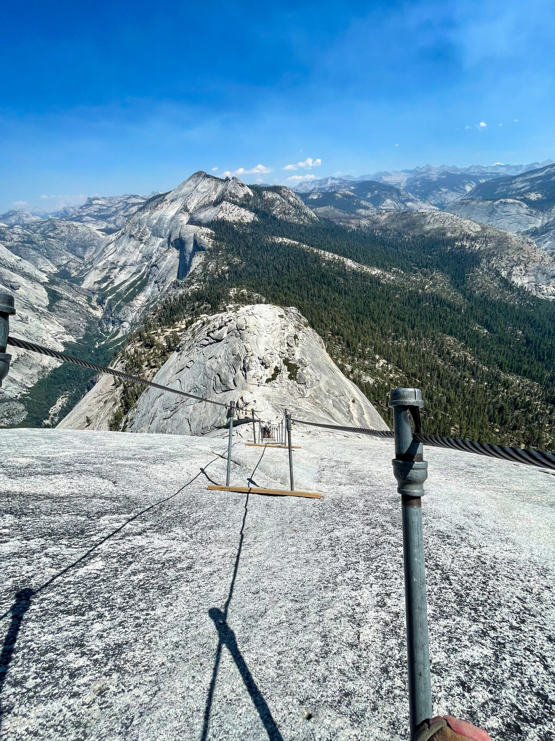 Descending Half Dome in Yosemite