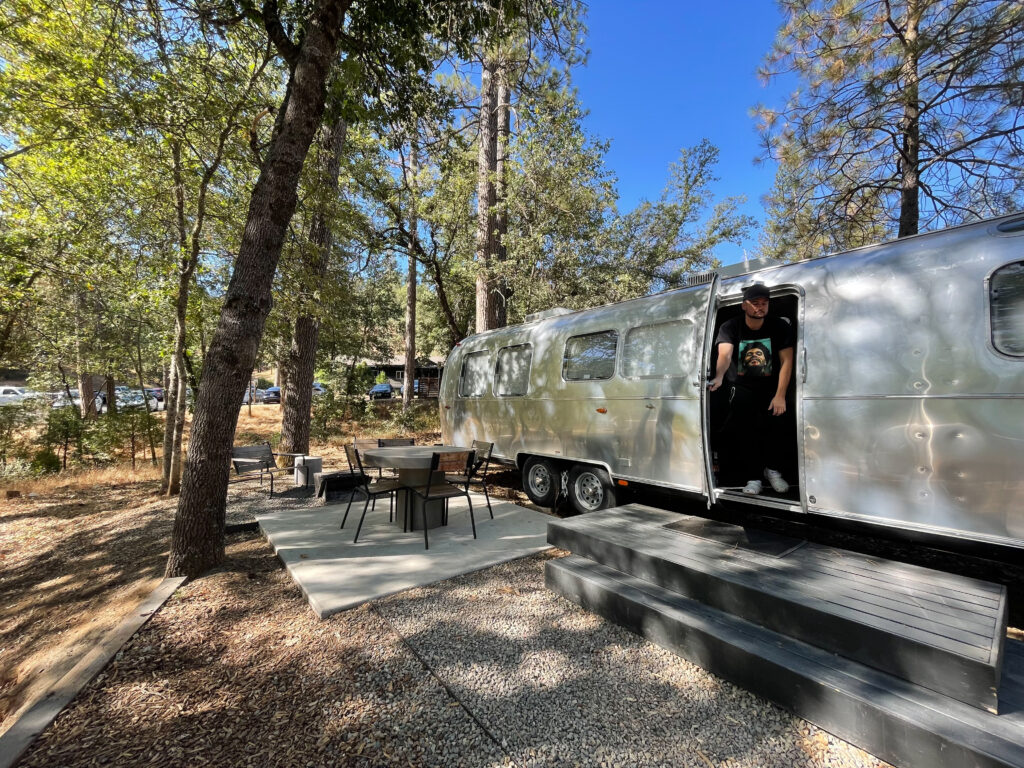 Airstream camp site at Autocamp Yosemite