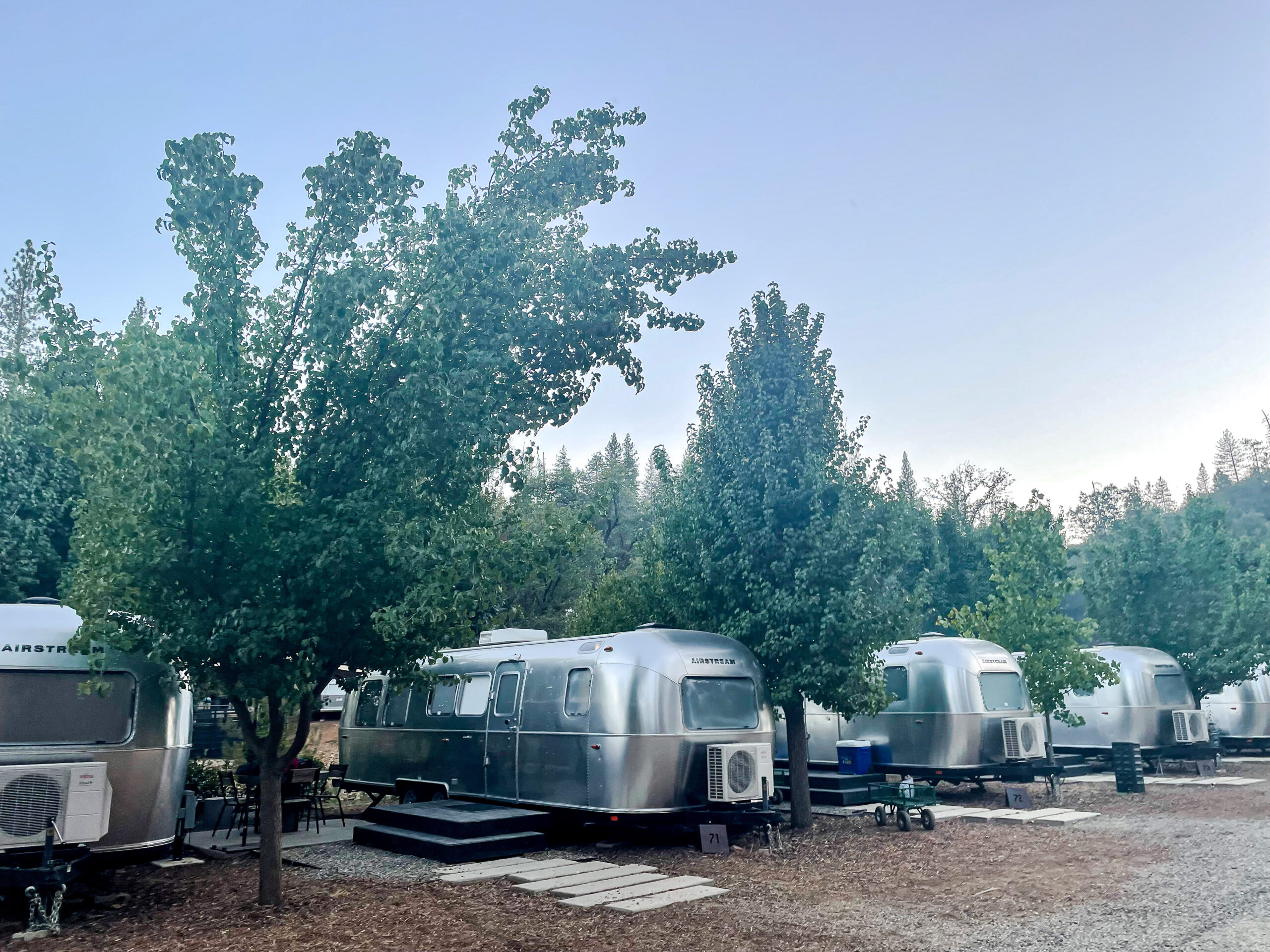 Group of Airstreams at Autocamp Yosemite in Midpines, CA