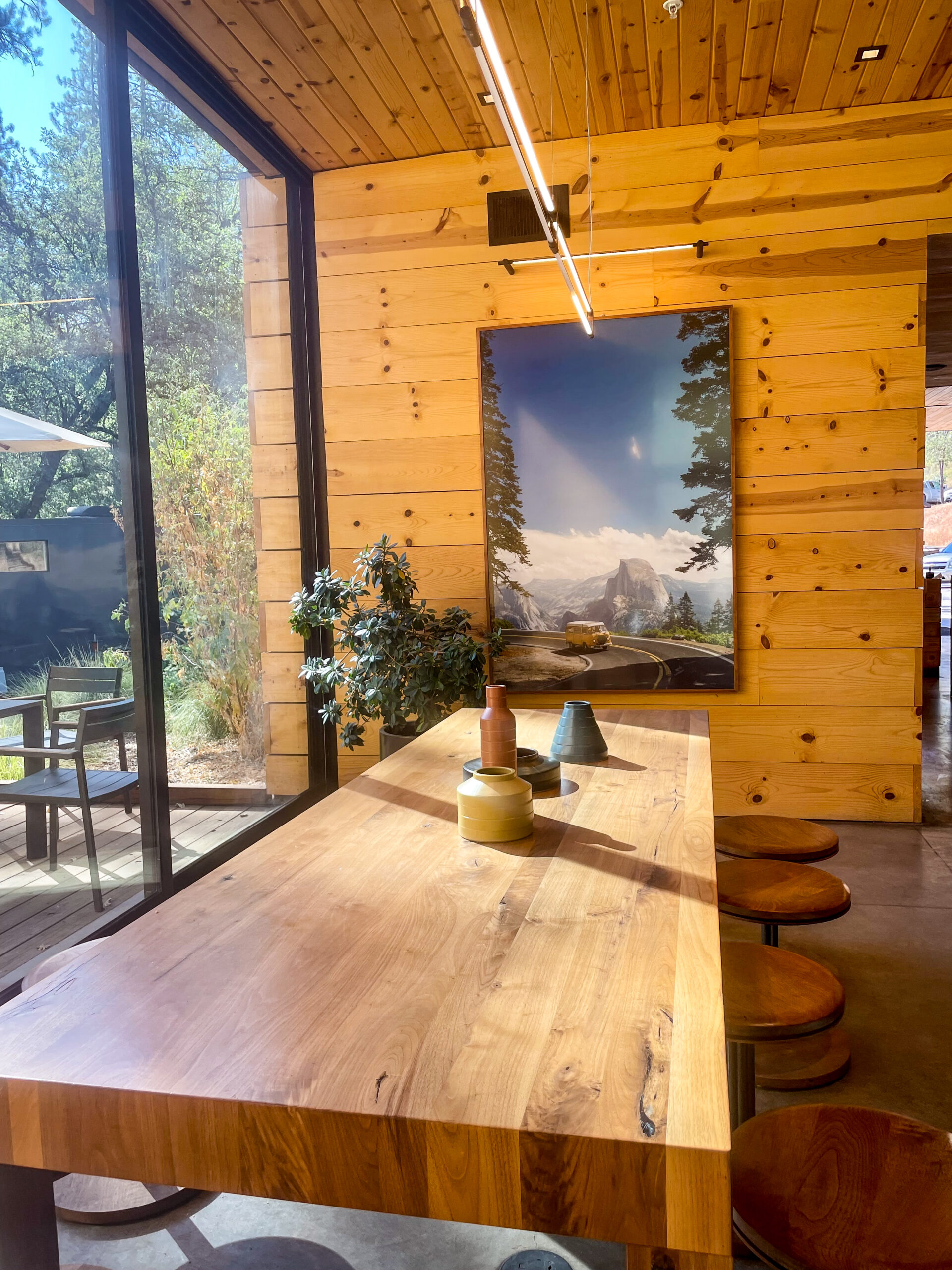 Dining Table at the lodge at Autocamp Yosemite in Midpines, CA