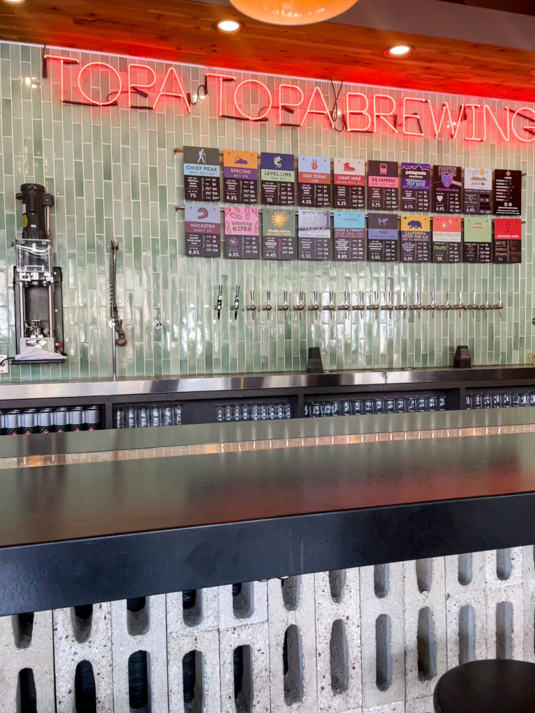 Topa Topa Brewing Co bar taps