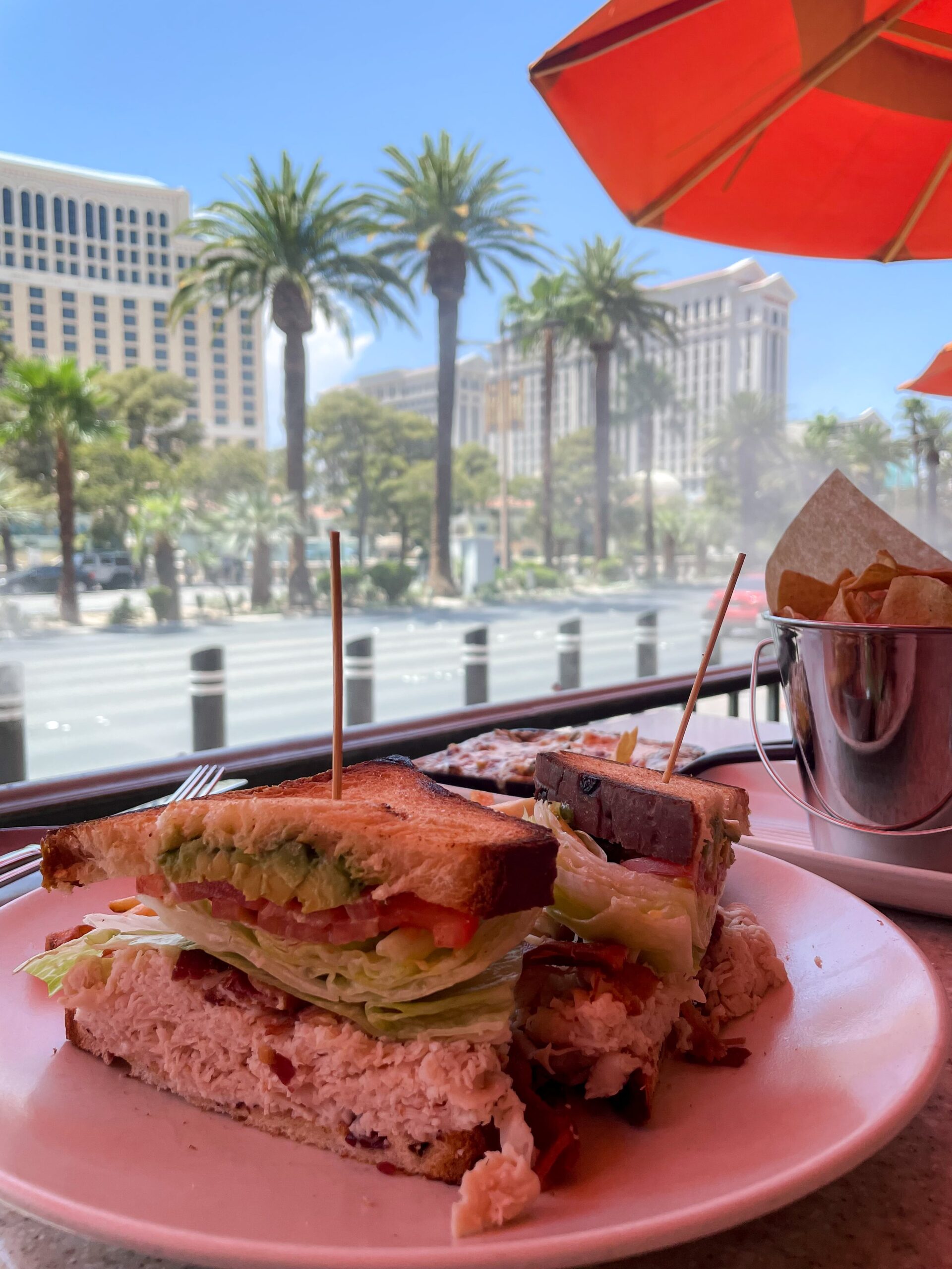 Turkey Club and Spinach Dip at Alexxa Las Vegas