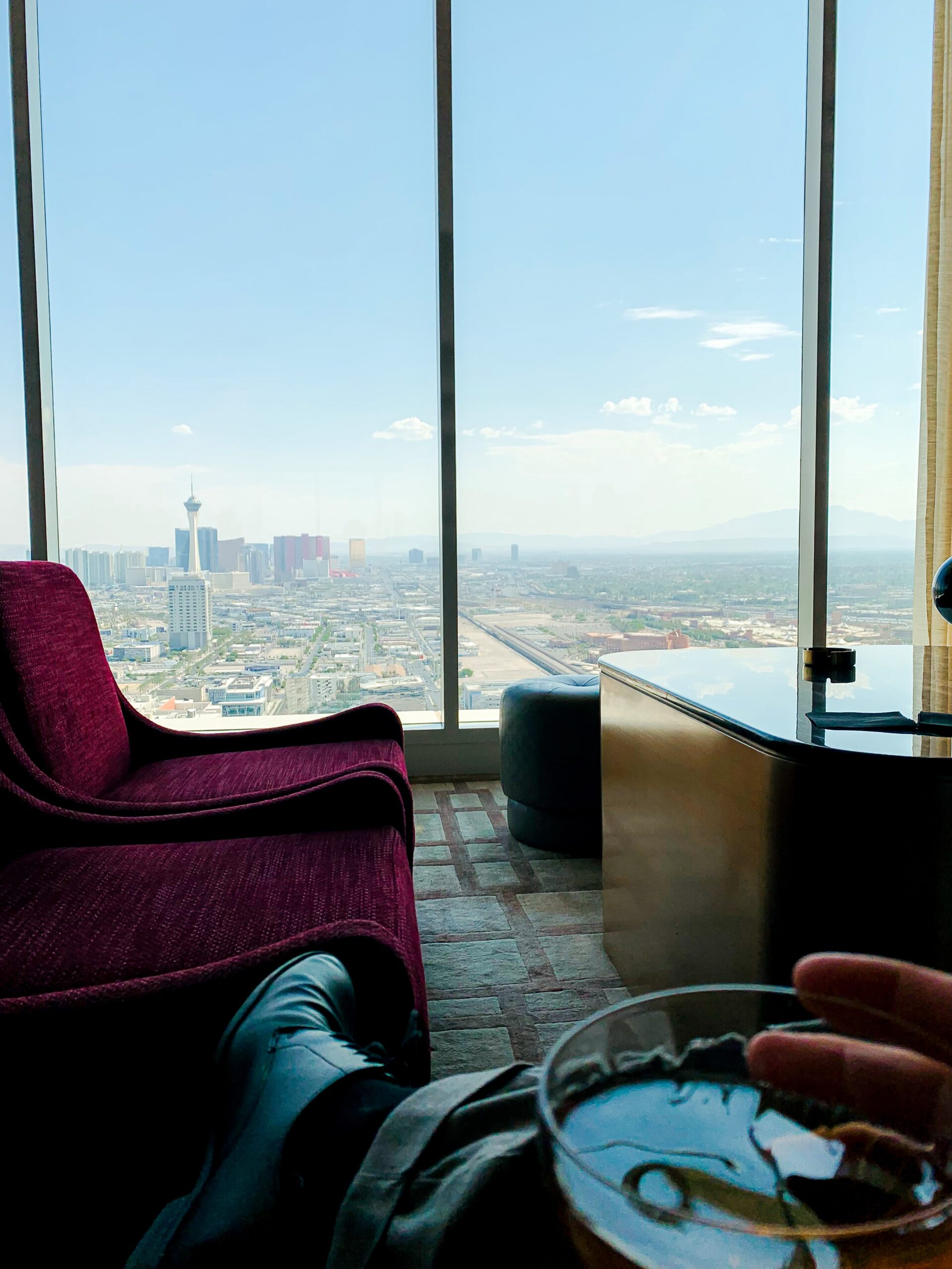 Man sipping a cocktail at Legacy Club Las Vegas