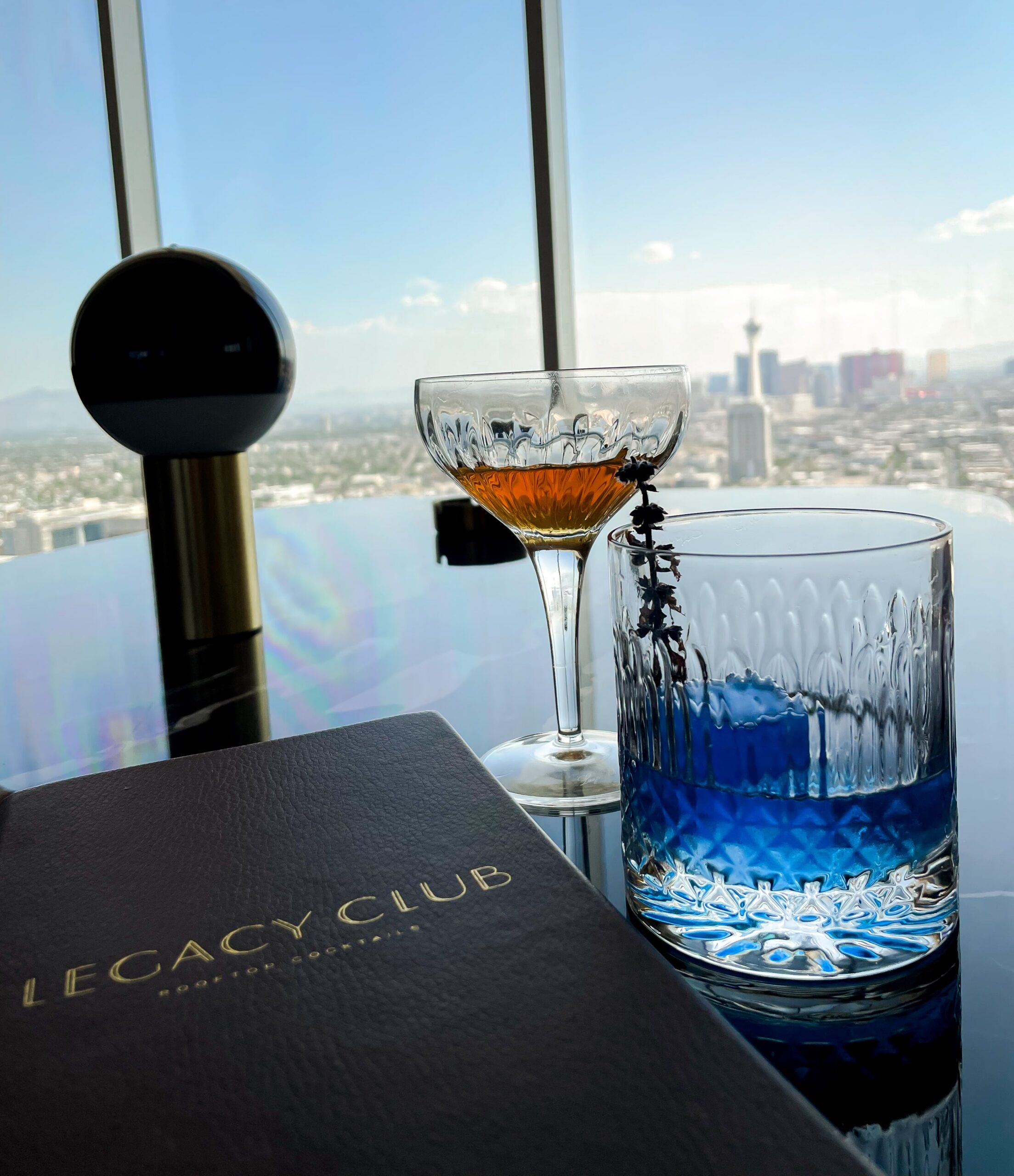 Legacy Club menu and drinks