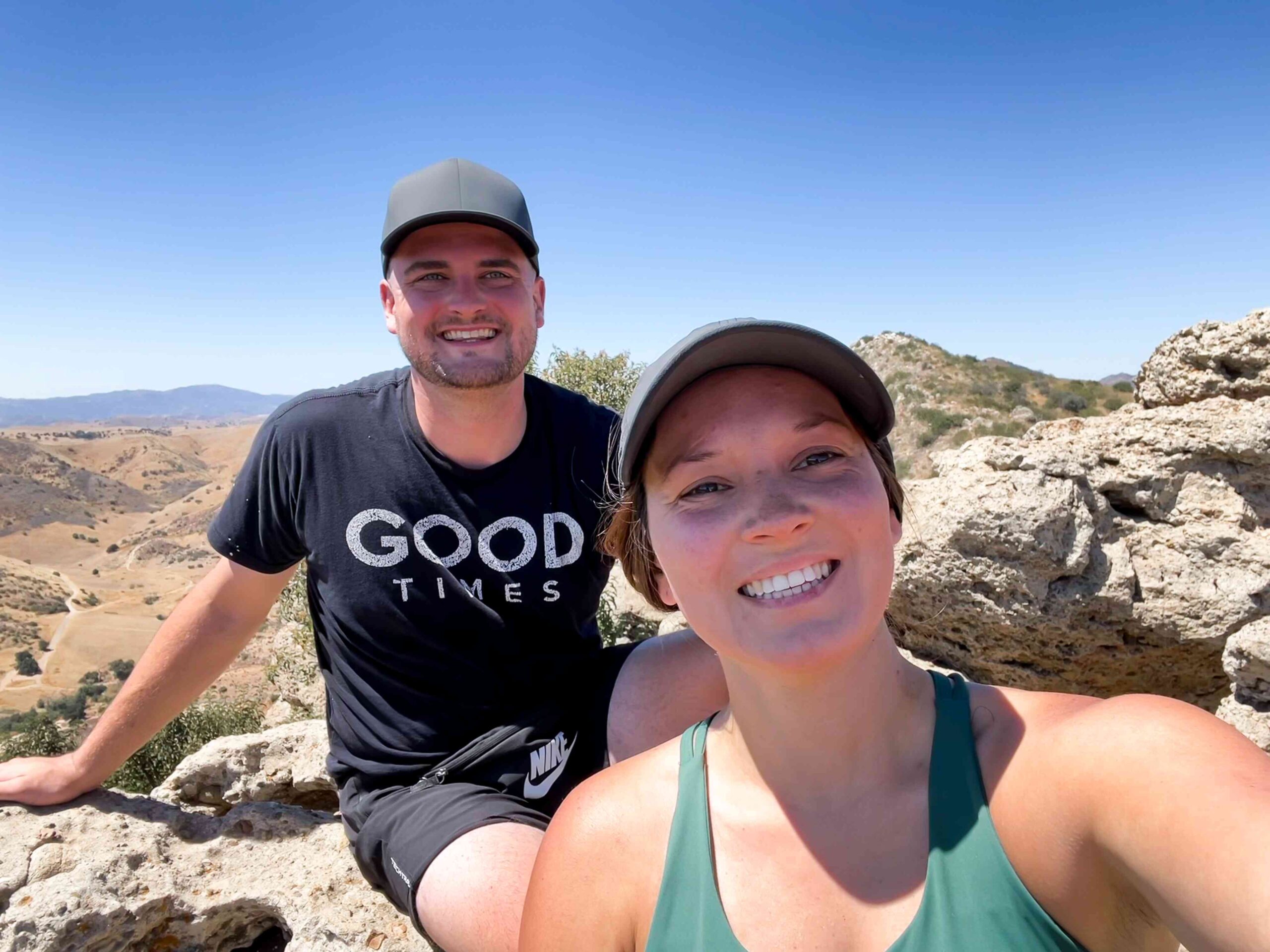 Man and Woman Hiking on a Date in Los Angeles