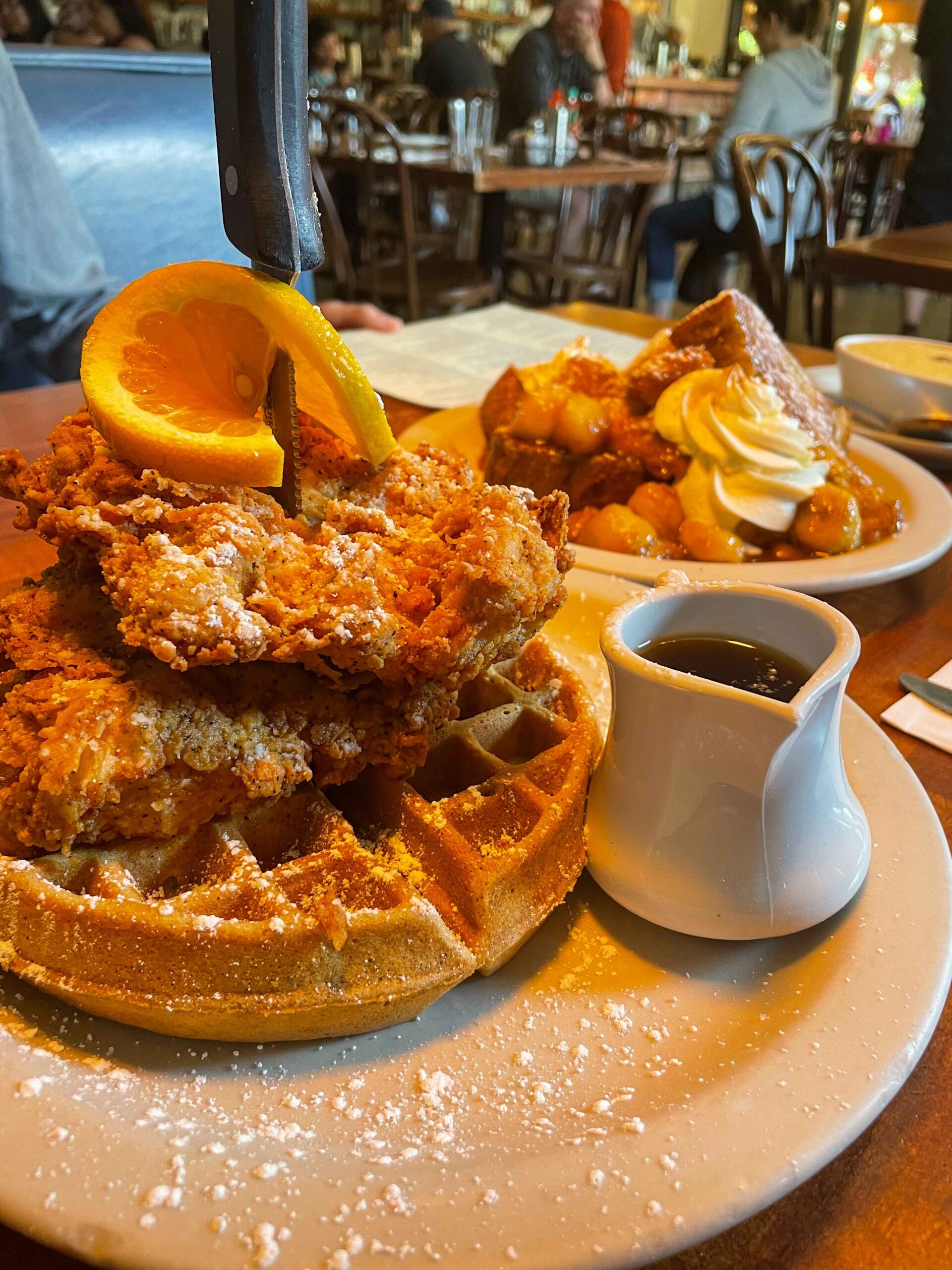 Chicken and Waffle and French Toast from Screen Door in Portland, Oregon