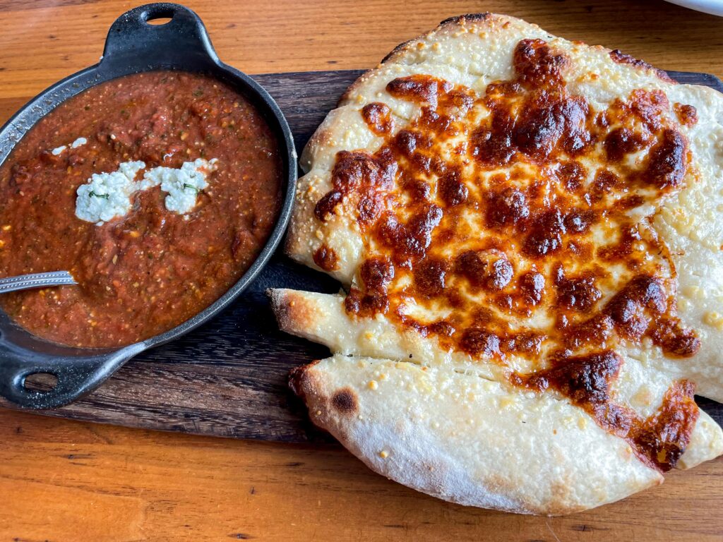 Breadsticks and Marinara Sauce at Goat and Vine Temecula 