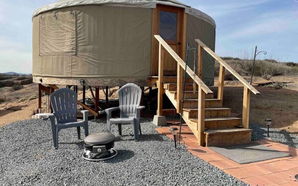 Luxury place to stay in Temecula: Yurt with outdoor chairs 