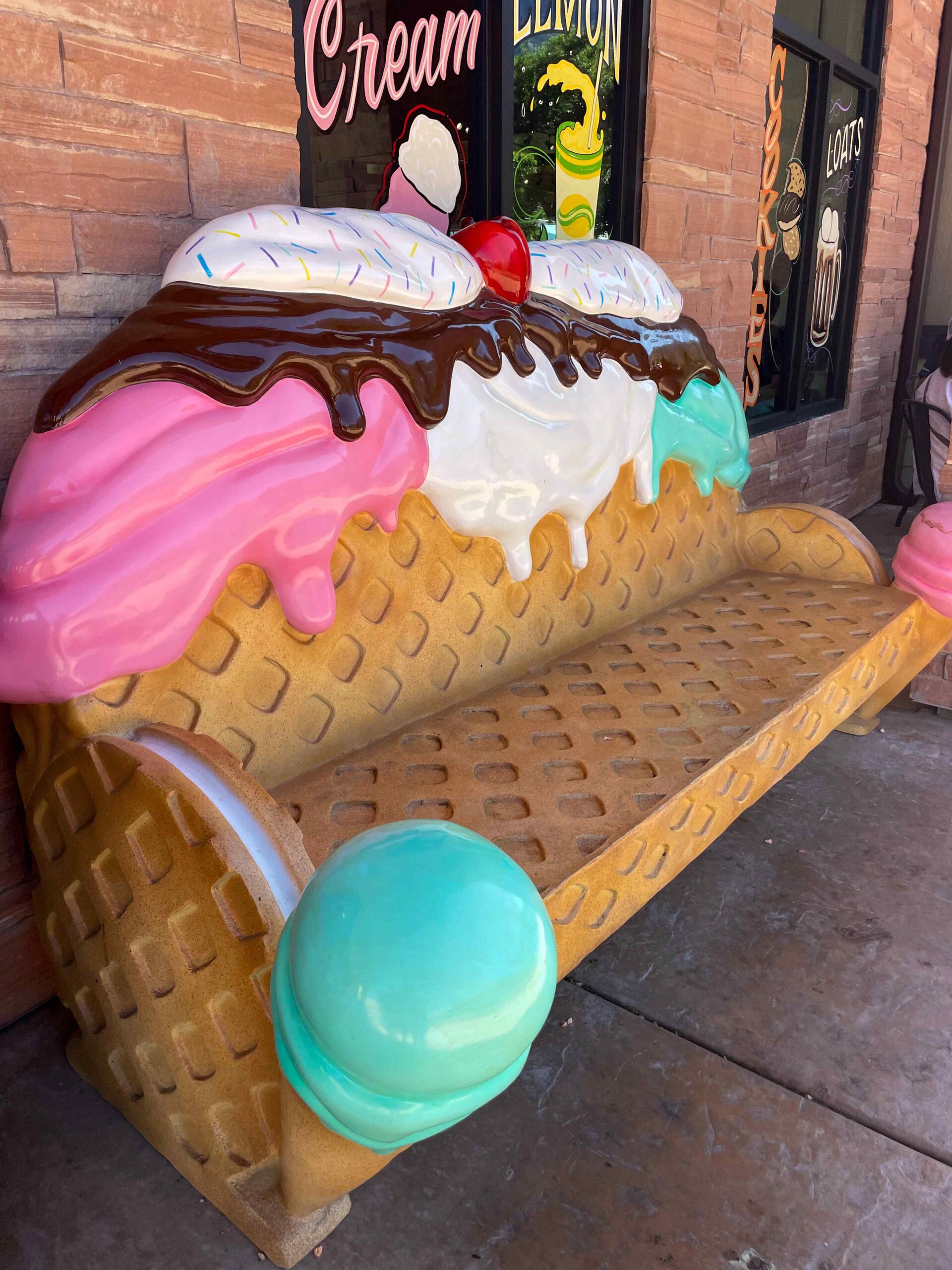 Ice Cream Bench at Bumbleberry Inn Springdale, Utah