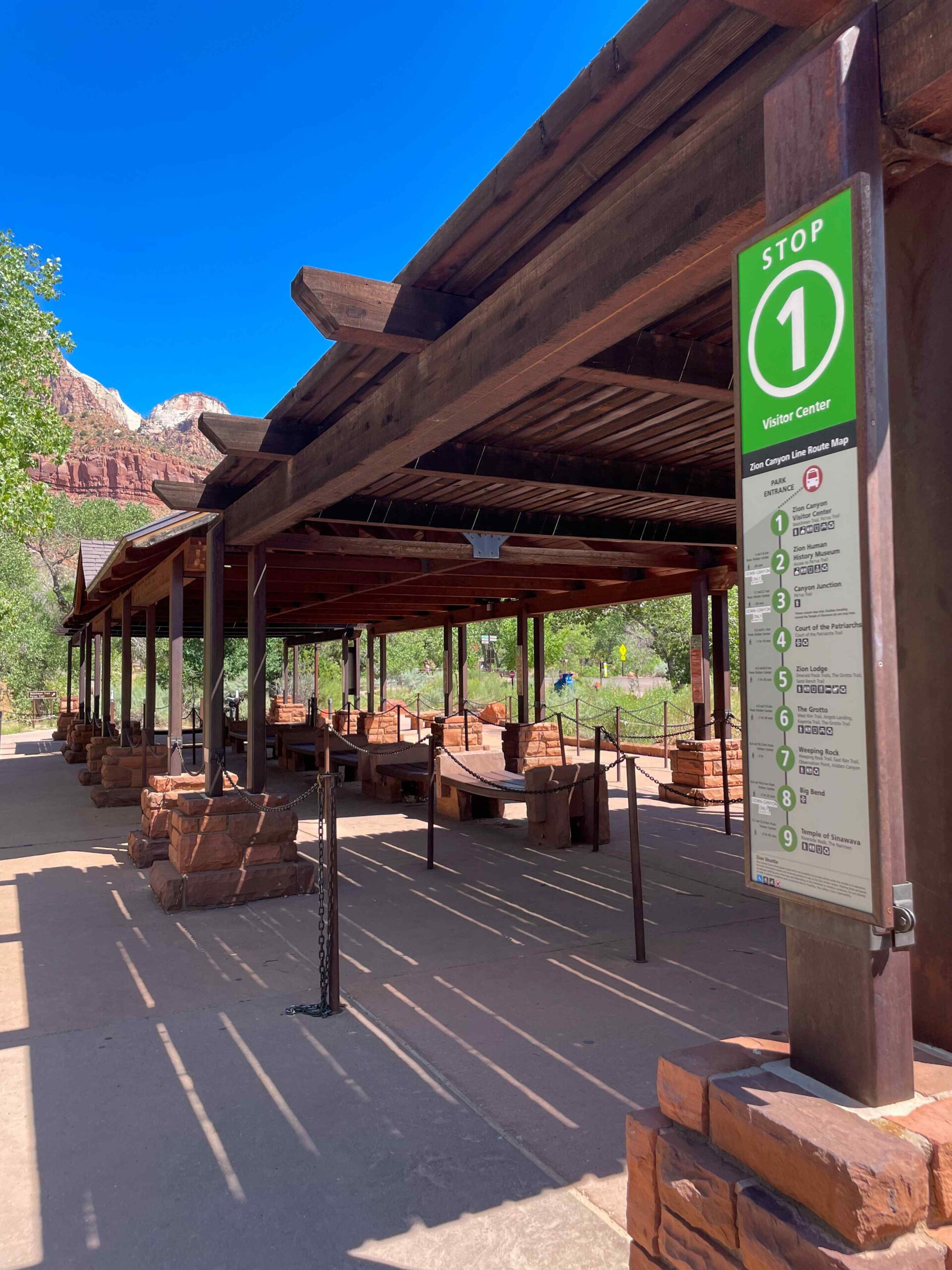 Zion National Park Shuttle Stop 1