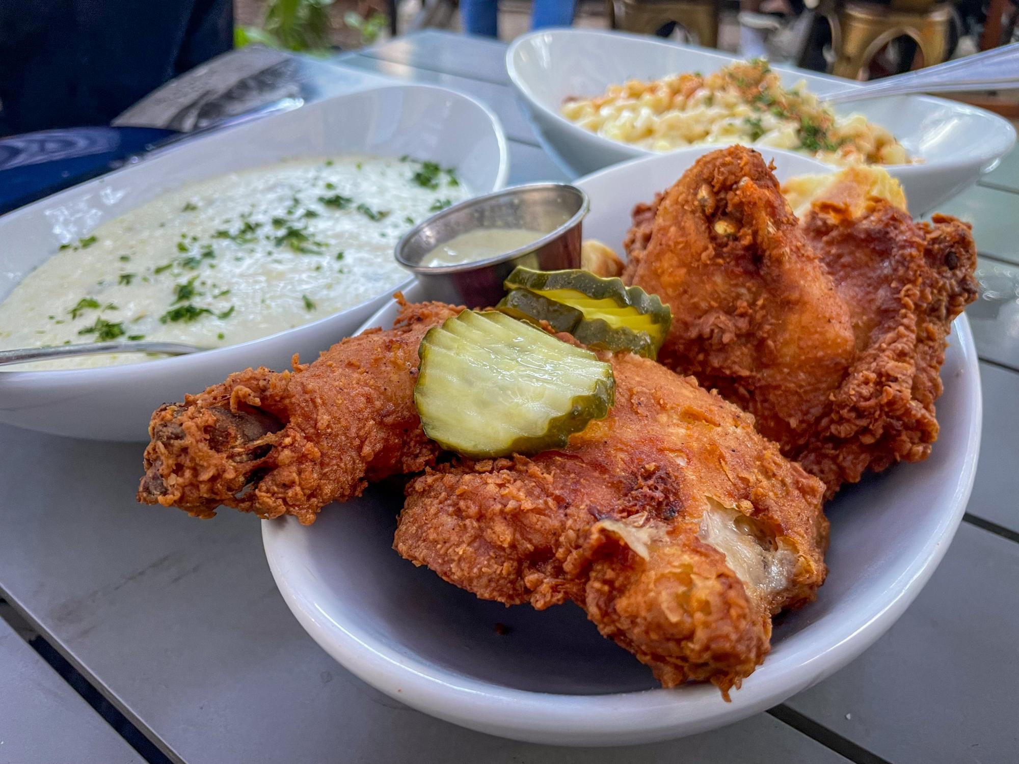 Fried Chicken, Grits, and Mac