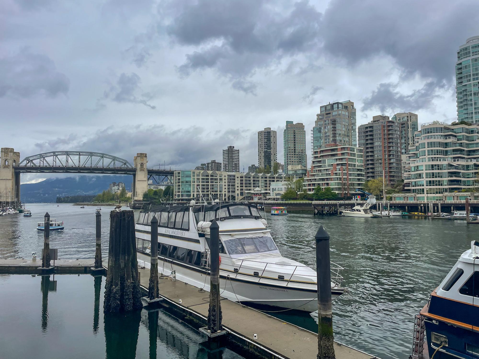 Vancouver BC Waterfront view from Granville Public Market