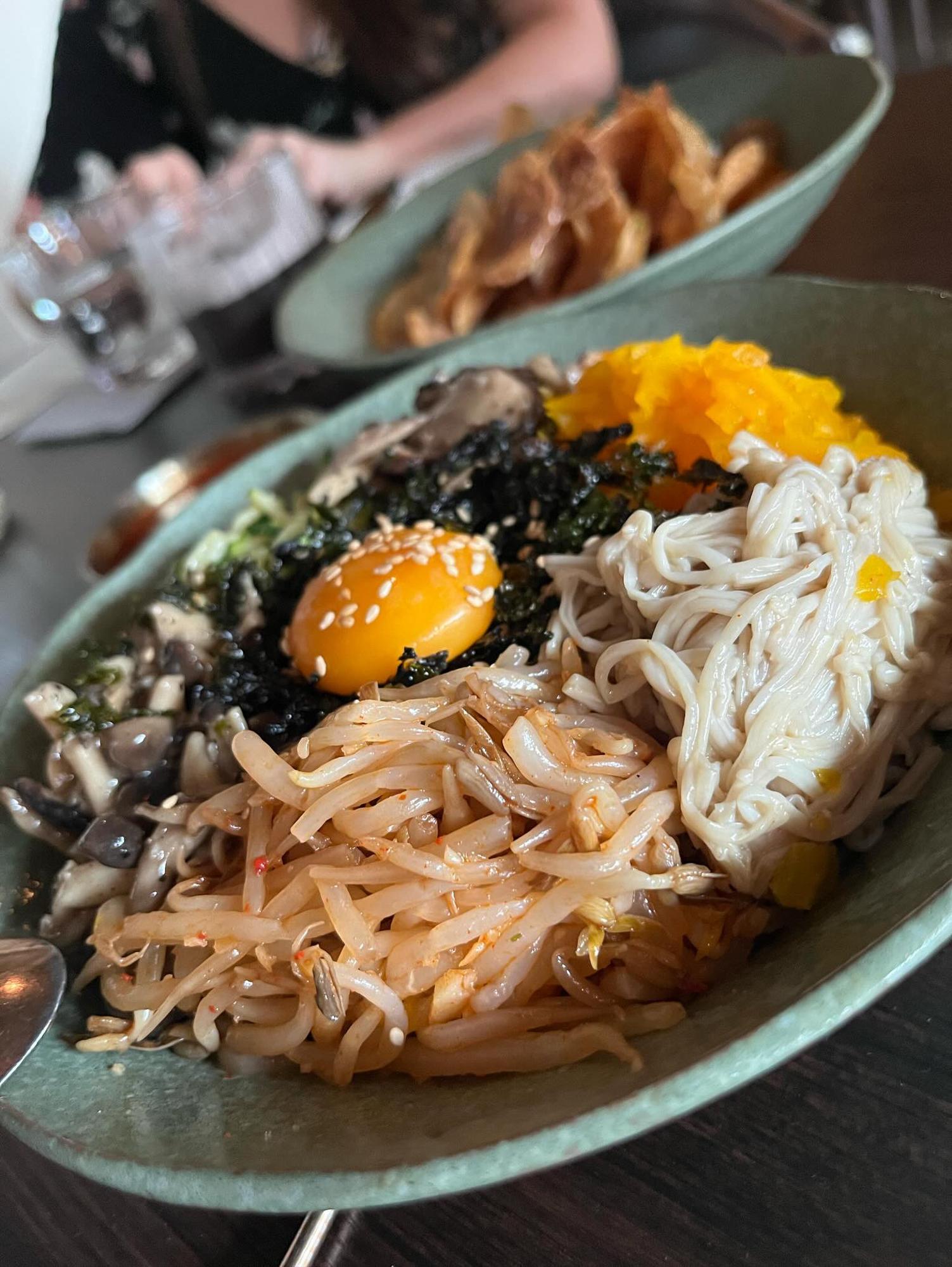 Mushroom bibimbap