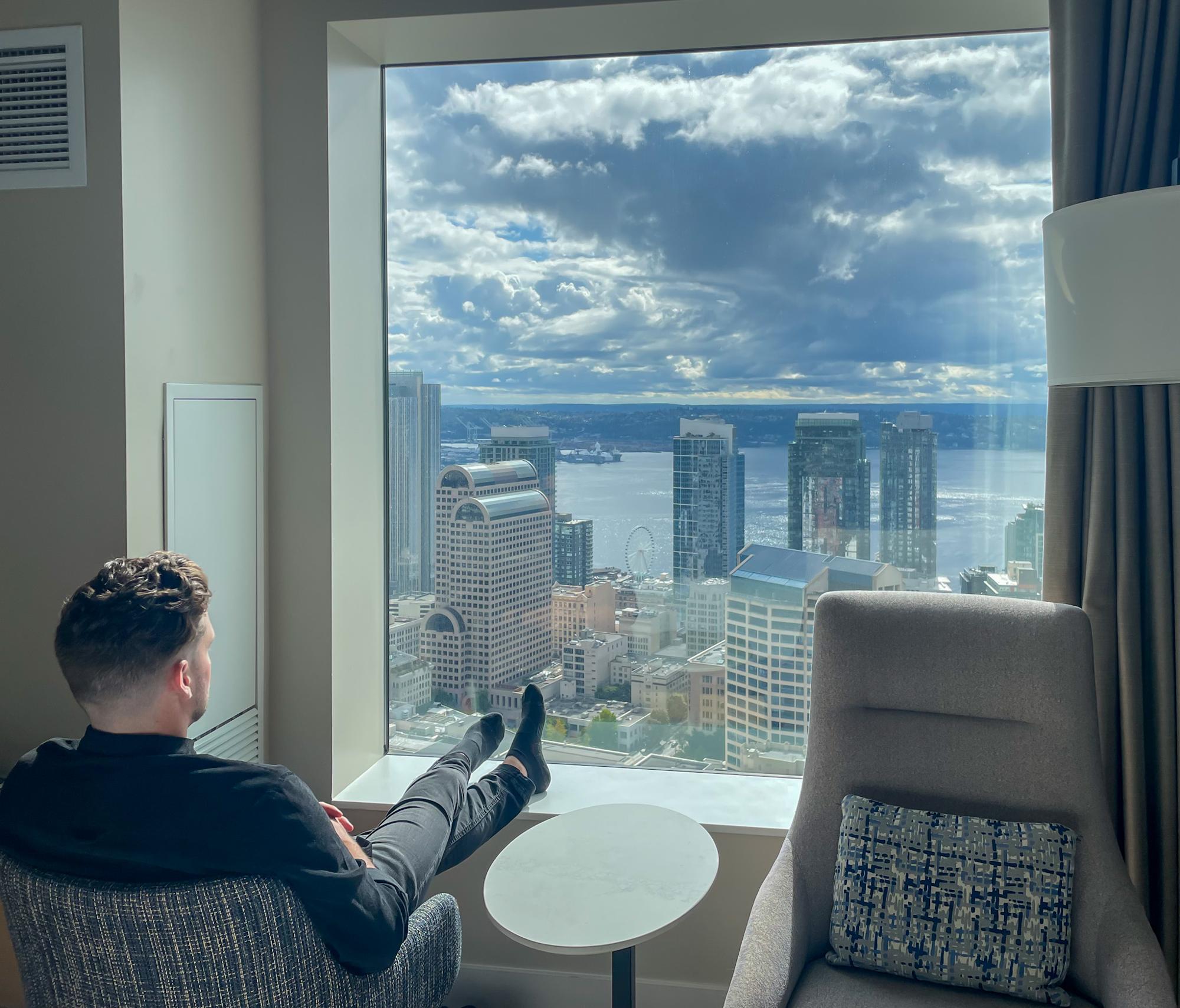 View of Seattle Waterfront from the Hyatt Regency Hotel