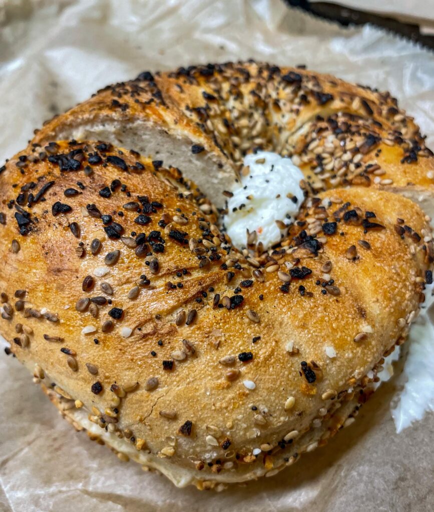 Bagel and cream cheese